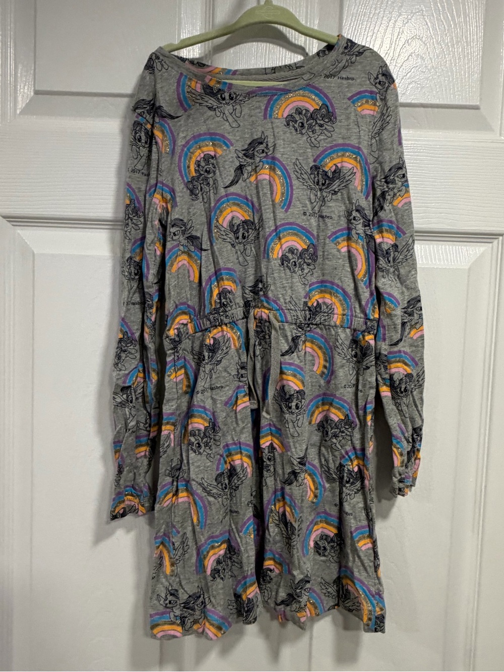 GAP Grey Long-Sleeve Dress with My Little Pony Print
